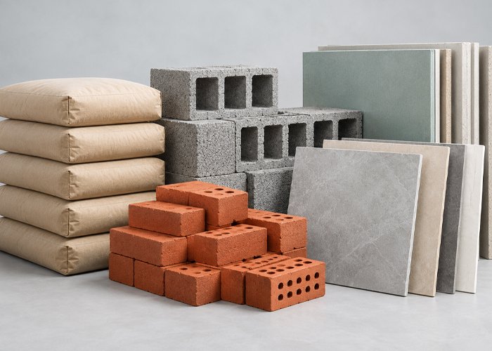 Cement, bricks, tiles and building materials