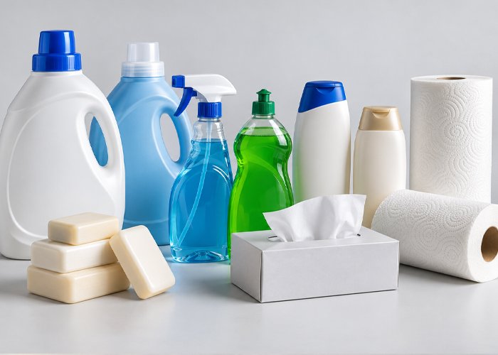 Cleaning, personal care and household products